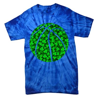 Basketball Ball Irish Shamrock Clover St Patrick's Day Gift Tie-Dye T-Shirt