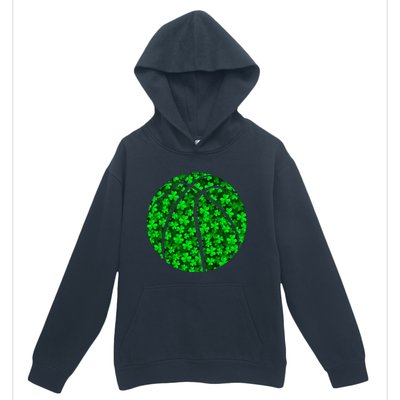 Basketball Ball Irish Shamrock Clover St Patrick's Day Gift Urban Pullover Hoodie