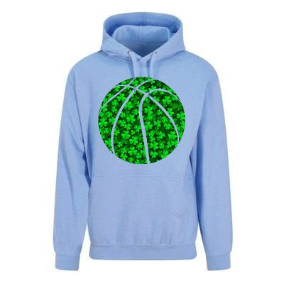 Basketball Ball Irish Shamrock Clover St Patrick's Day Gift Unisex Surf Hoodie