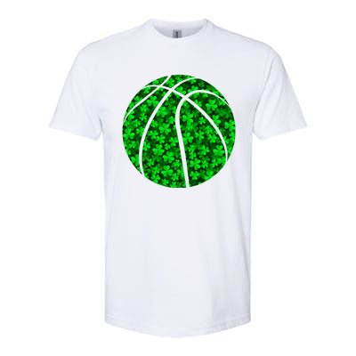 Basketball Ball Irish Shamrock Clover St Patrick's Day Gift Softstyle CVC T-Shirt