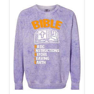 Bible (Basic Instructions Before Leaving Earth) - Catholic Colorblast Crewneck Sweatshirt