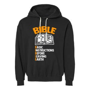 Bible (Basic Instructions Before Leaving Earth) - Catholic Garment-Dyed Fleece Hoodie