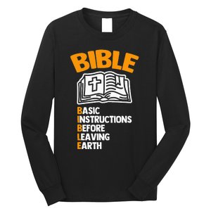 Bible (Basic Instructions Before Leaving Earth) - Catholic Long Sleeve Shirt