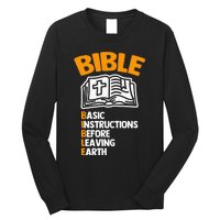 Bible (Basic Instructions Before Leaving Earth) - Catholic Long Sleeve Shirt