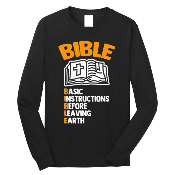 Bible (Basic Instructions Before Leaving Earth) - Catholic Long Sleeve Shirt