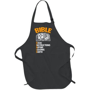 Bible (Basic Instructions Before Leaving Earth) - Catholic Full-Length Apron With Pockets