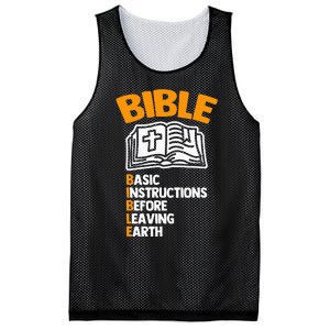 Bible (Basic Instructions Before Leaving Earth) - Catholic Mesh Reversible Basketball Jersey Tank