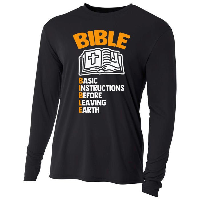 Bible (Basic Instructions Before Leaving Earth) - Catholic Cooling Performance Long Sleeve Crew