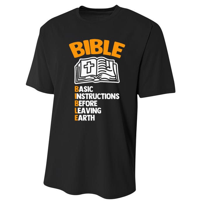 Bible (Basic Instructions Before Leaving Earth) - Catholic Performance Sprint T-Shirt