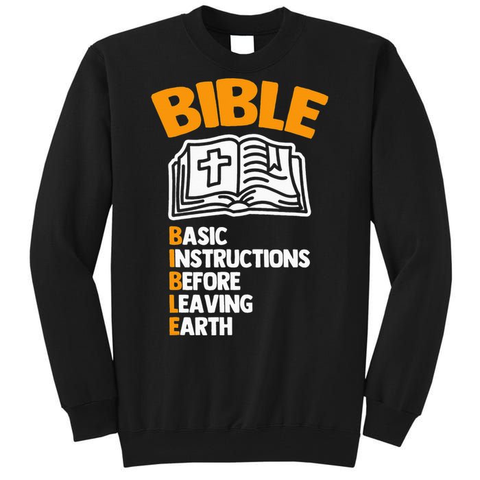 Bible (Basic Instructions Before Leaving Earth) - Catholic Tall Sweatshirt