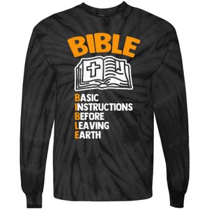 Bible (Basic Instructions Before Leaving Earth) - Catholic Tie-Dye Long Sleeve Shirt