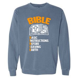 Bible (Basic Instructions Before Leaving Earth) - Catholic Garment-Dyed Sweatshirt