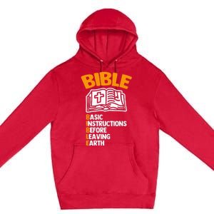 Bible (Basic Instructions Before Leaving Earth) - Catholic Premium Pullover Hoodie