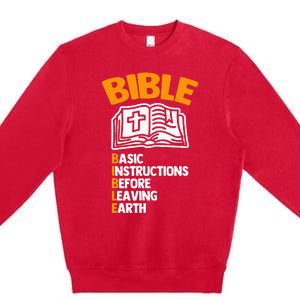 Bible (Basic Instructions Before Leaving Earth) - Catholic Premium Crewneck Sweatshirt