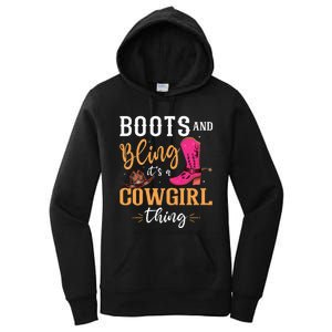 boots & bling it's a cow thing Western  Women's Pullover Hoodie