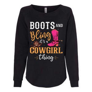 boots & bling it's a cow thing Western  Womens California Wash Sweatshirt