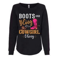 boots & bling it's a cow thing Western  Womens California Wash Sweatshirt