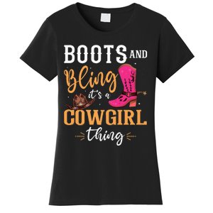 boots & bling it's a cow thing Western  Women's T-Shirt