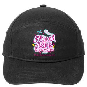 Blood Bank Is Everything Pink Retro Lab Week 2024 Med Tech 7-Panel Snapback Hat