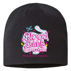 Blood Bank Is Everything Pink Retro Lab Week 2024 Med Tech Sustainable Beanie