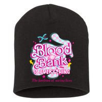 Blood Bank Is Everything Pink Retro Lab Week 2024 Med Tech Short Acrylic Beanie