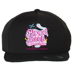 Blood Bank Is Everything Pink Retro Lab Week 2024 Med Tech Wool Snapback Cap