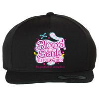 Blood Bank Is Everything Pink Retro Lab Week 2024 Med Tech Wool Snapback Cap