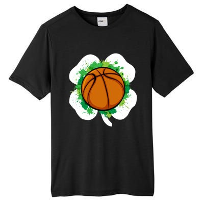 Basketball Ball Irish Shamrock Sport Funny St Patricks Day Gift Tall Fusion ChromaSoft Performance T-Shirt