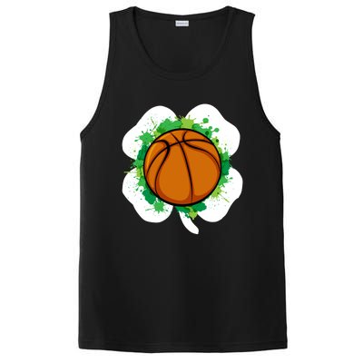 Basketball Ball Irish Shamrock Sport Funny St Patricks Day Gift PosiCharge Competitor Tank