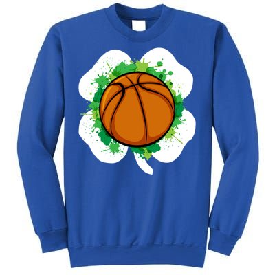 Basketball Ball Irish Shamrock Sport Funny St Patricks Day Gift Sweatshirt