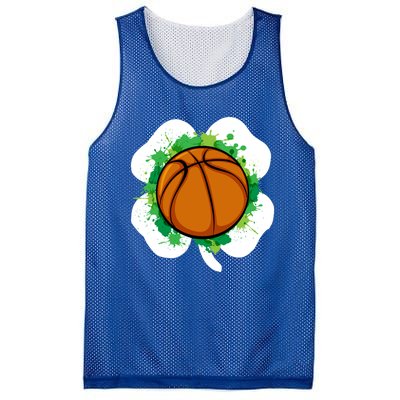 Basketball Ball Irish Shamrock Sport Funny St Patricks Day Gift Mesh Reversible Basketball Jersey Tank