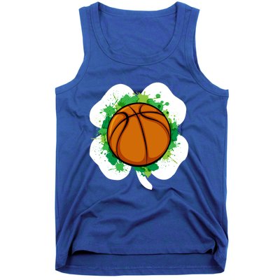 Basketball Ball Irish Shamrock Sport Funny St Patricks Day Gift Tank Top