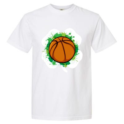 Basketball Ball Irish Shamrock Sport Funny St Patricks Day Gift Garment-Dyed Heavyweight T-Shirt