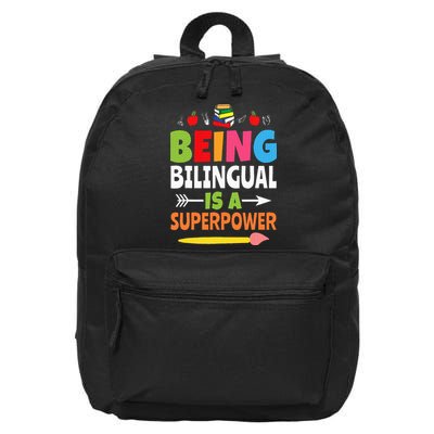 Being Bilingual Is A Superpower Back To School ESL Teacher 16 in Basic Backpack