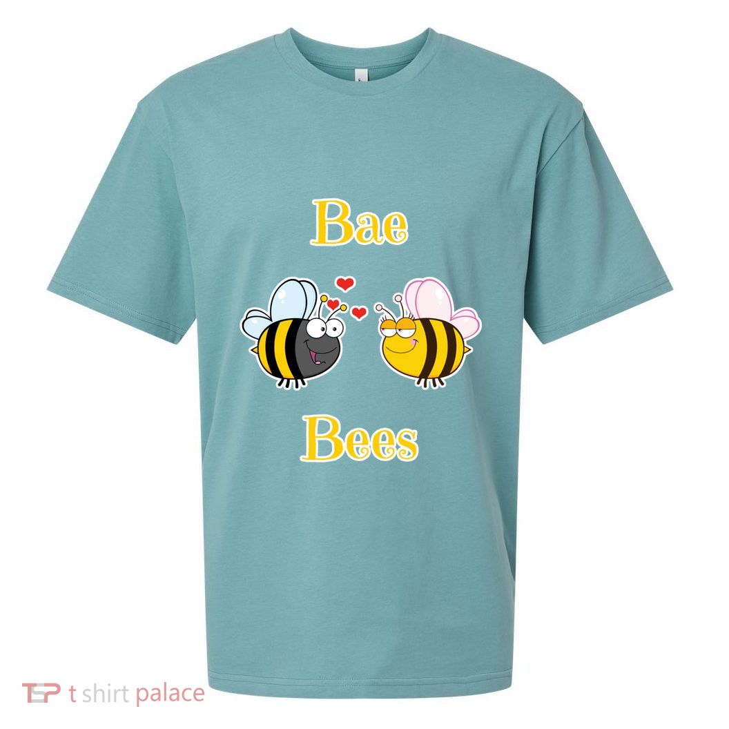 Bae Bees In Love Valentine's Day Bumble Bee Gift Sueded Cloud Jersey T-Shirt