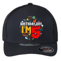 Birthday Boy IM 5 Years Old Gifts 5th Birthday Flexfit Unipanel Trucker Cap