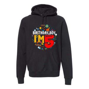 Birthday Boy IM 5 Years Old Gifts 5th Birthday Premium Hoodie