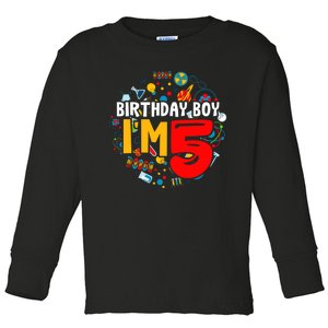 Birthday Boy IM 5 Years Old Gifts 5th Birthday Toddler Long Sleeve Shirt