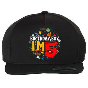 Birthday Boy IM 5 Years Old Gifts 5th Birthday Wool Snapback Cap