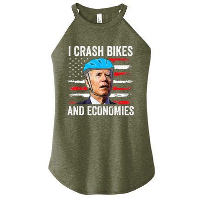 Biden Bicycle I Crash Bikes And Economies Women’s Perfect Tri Rocker Tank