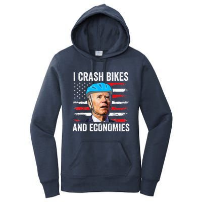 Biden Bicycle I Crash Bikes And Economies Women's Pullover Hoodie