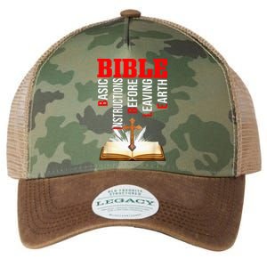 BIBLE Basic Instructions Before Leaving Earth Christian Legacy Tie Dye Trucker Hat