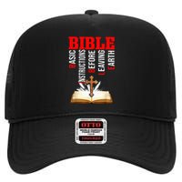 BIBLE Basic Instructions Before Leaving Earth Christian High Crown Mesh Back Trucker Hat