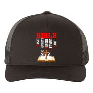 BIBLE Basic Instructions Before Leaving Earth Christian Yupoong Adult 5-Panel Trucker Hat