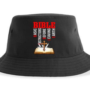 BIBLE Basic Instructions Before Leaving Earth Christian Sustainable Bucket Hat