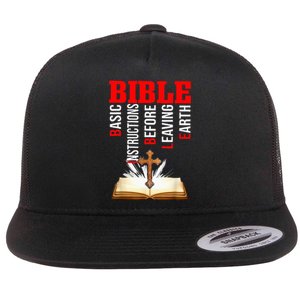 BIBLE Basic Instructions Before Leaving Earth Christian Flat Bill Trucker Hat