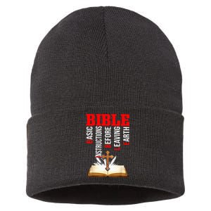 BIBLE Basic Instructions Before Leaving Earth Christian Sustainable Knit Beanie