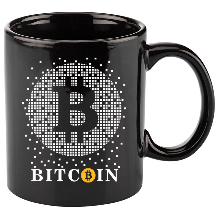 Bitcoin 11oz C Handle Ceramic Mug