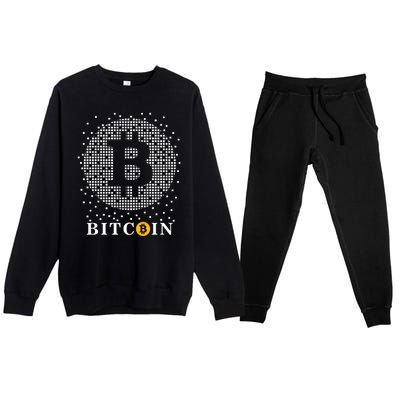 Bitcoin Premium Crewneck Sweatsuit Set