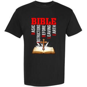 BIBLE Basic Instructions Before Leaving Earth Christian Garment-Dyed Heavyweight T-Shirt